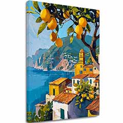 Obraz na plátně Citronový sad - italský styl