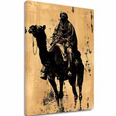 Obraz na plátně Jezdec na koni - Vintage dekorace