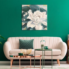 Obraz na plátně KITTICA SE ZELENÝMI LISTY 70x70 cm