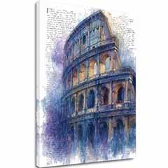 Obraz na plátně Koloseum v modré - Řím na zdi