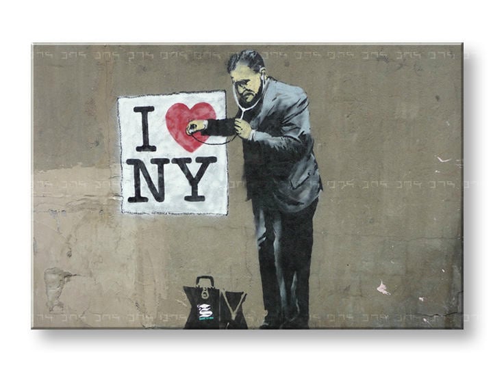 Obraz na plátně STREET ART – BANKSY 80x120 cm