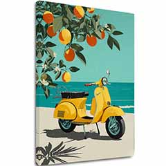 Obraz na plátně Vespa v Itálii - Retro Alley