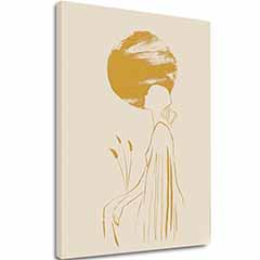 Obraz na plátně Žena na slunci - Jemný motiv