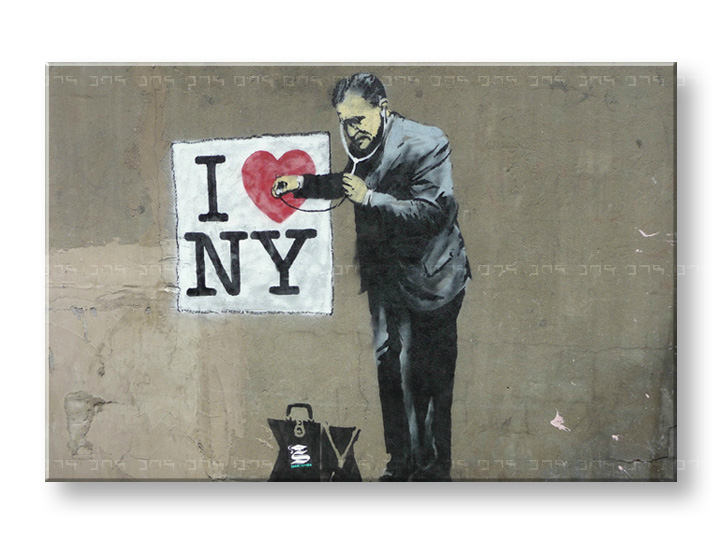 Obraz na plátně 1 dílný Street ART - Banksy - 100x150 cm moderní obrazy na stěnu