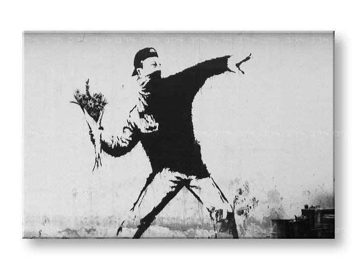 Obraz na plátně 1 dílný Street ART - Banksy - 100x150 cm moderní obrazy na stěnu