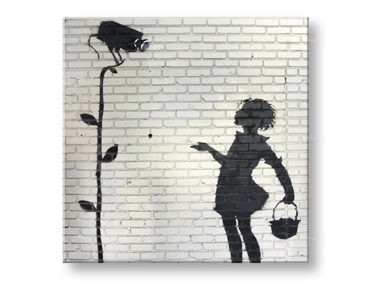 Obraz na plátně ČTVEREC Street ART - Banksy