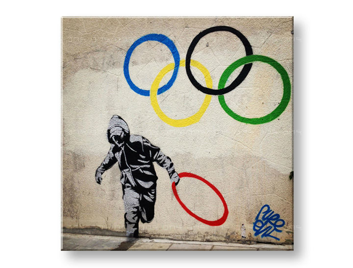 Obraz na plátně ČTVEREC Street ART - Banksy