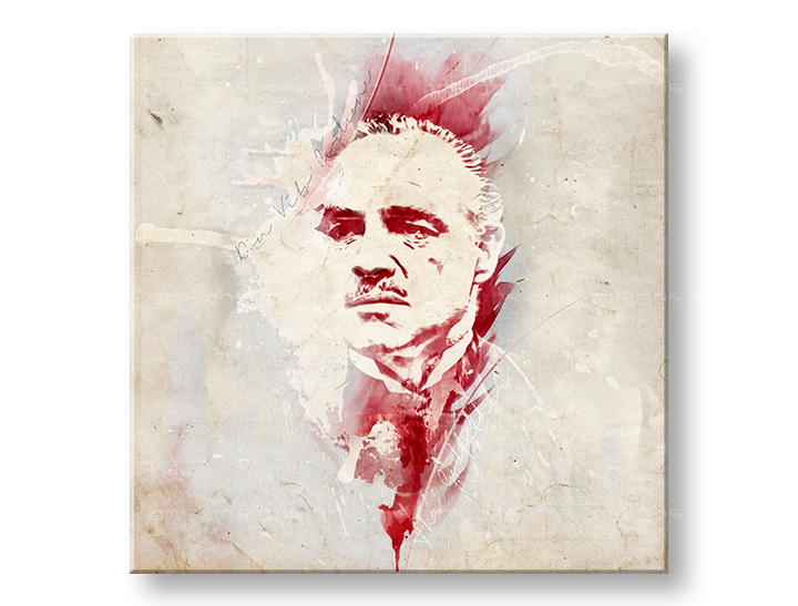 Obraz na zeď Godfather Marlon Brando - AQUArt / Tom Loris 006AA1 - 40x40 cm  moderní obrazy TOM LORIS