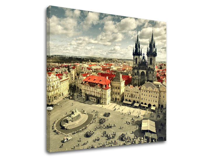 Obraz na stěnu MĚSTO PRAHA XOBCZ001E12 - 30x30 cm moderní obrazy na plátně