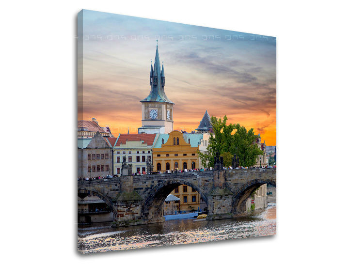 Obraz na stěnu MĚSTO PRAHA XOBCZ004E12 - 30x30 cm moderní obrazy na plátně