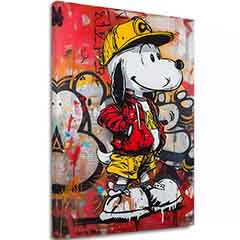 Obrázek COOL SNOOPY na plátně | Malovaná struktura
