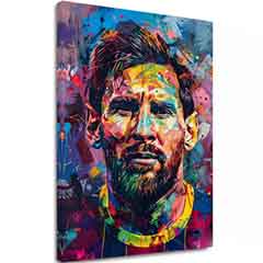 Obrázek MESSI VIBES na plátně | Malovaná struktura