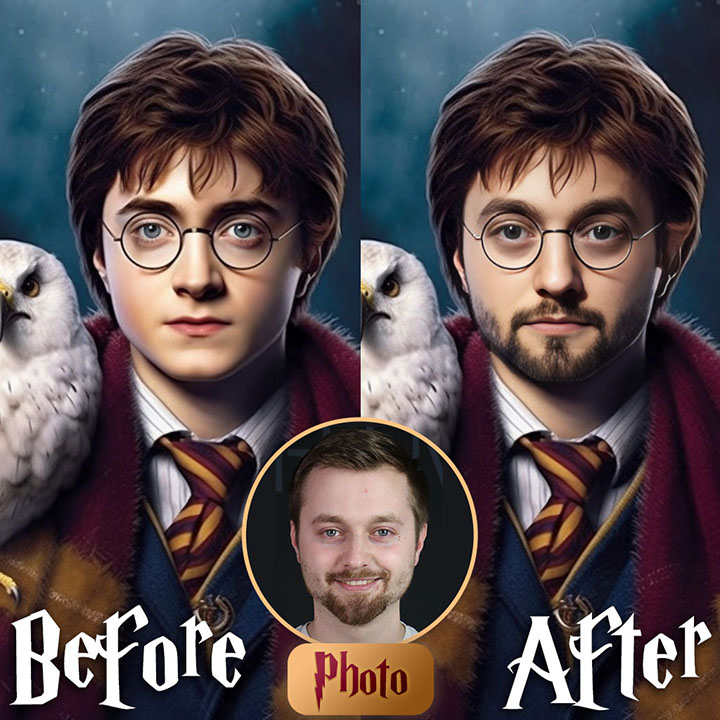 Obrázek z fotografie Harry Potter - Hrdina Bradavic | 50x60 cm Portréty Harryho Pottera