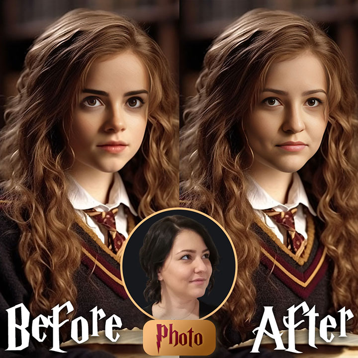 Obrázek z fotografie Hermiona Grangerová - Geniální studentka | 50x60 cm Portréty Harryho Pottera