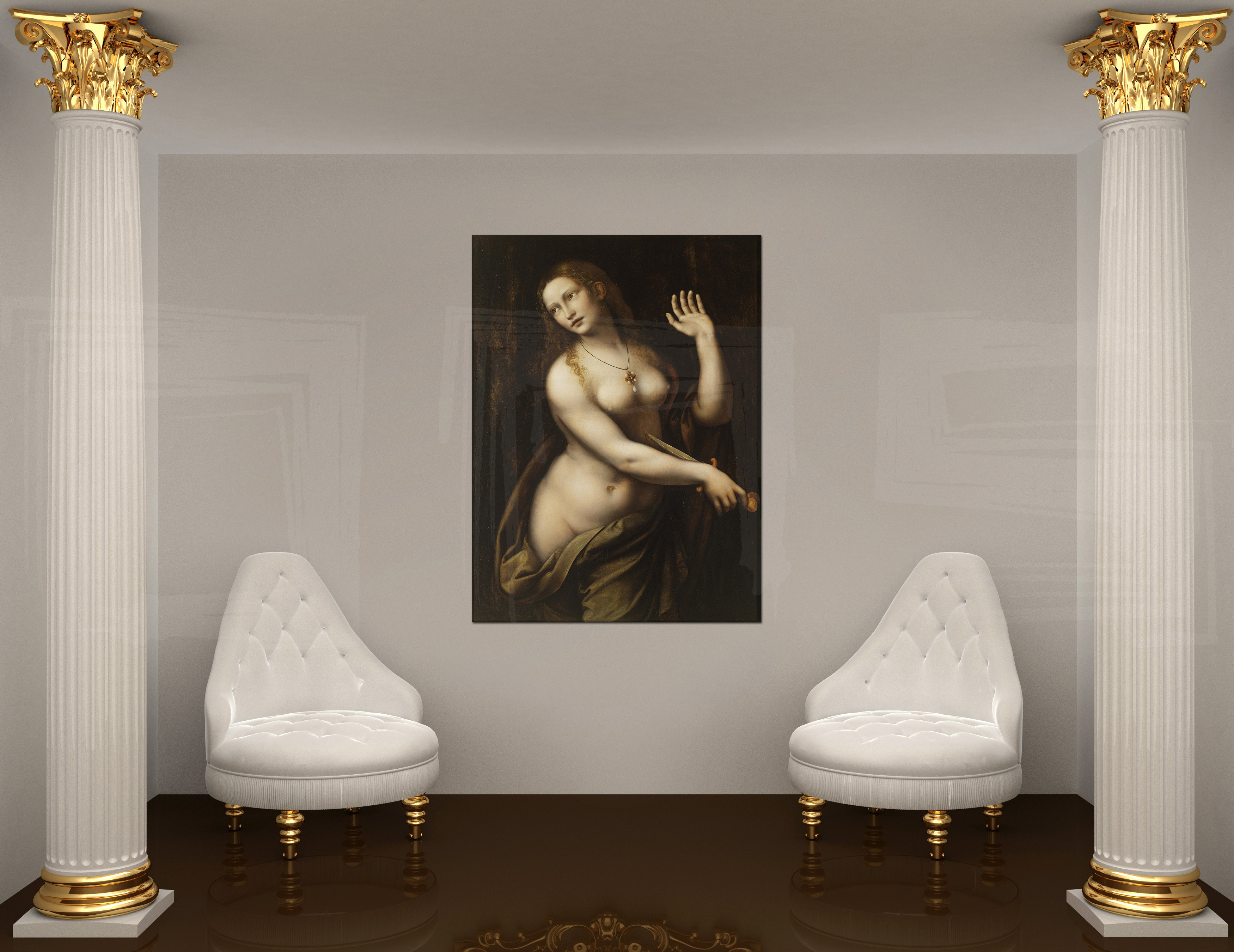 Obraz na plátně REPRODUKCE – Leonardo da Vinci REP264 - 60x80 cm reprodukce