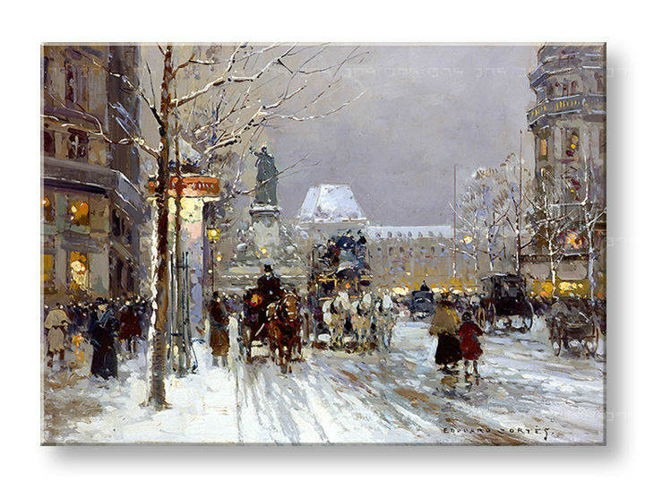 Obraz na plátně PLACE DE LA REPUBLIQUE – Edouard Leon Cortes 