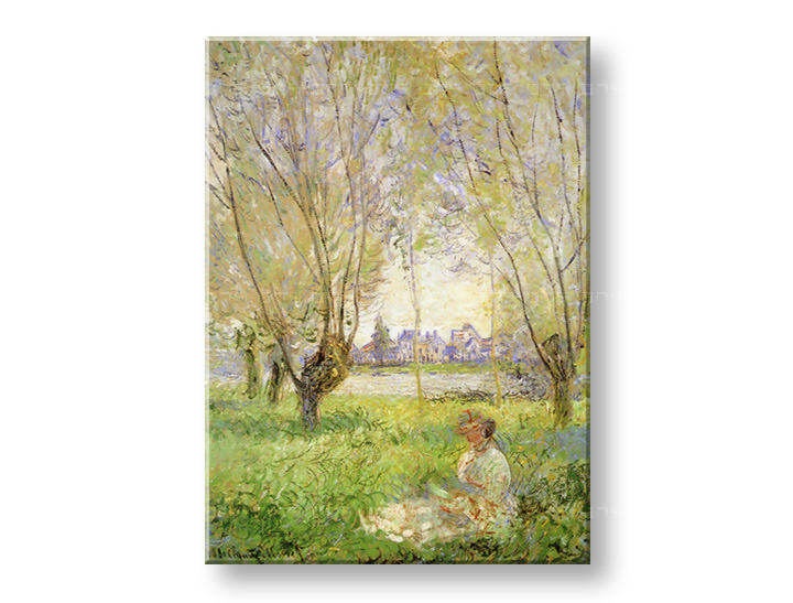 Obraz na plátně DÍVKA POD VRBOU – Claude Monet   