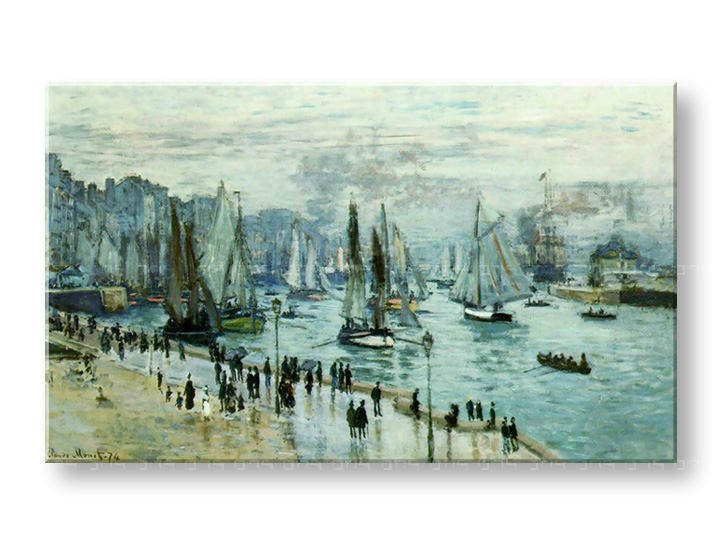 Obraz na plátně RYBÁŘSKÉ LODĚ OPUSTILI PŘÍSTAV LE HAVRE – Claude Monet      REP0