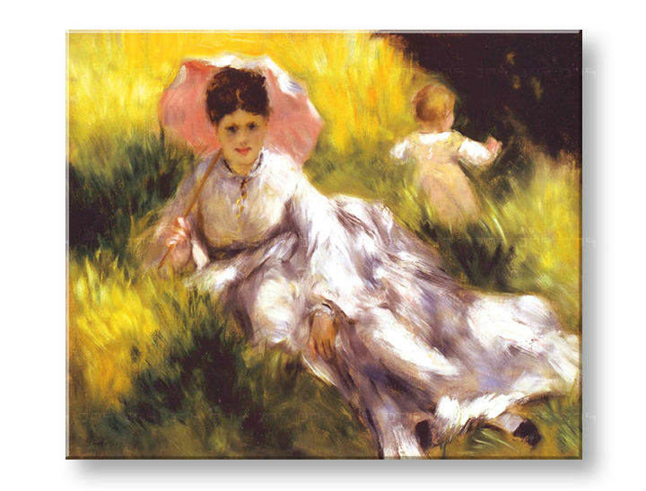 Obraz na plátně WOMAN WITH A PARASOL – Pierre Auguste Renoir 