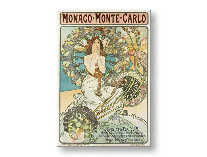 Obraz na plátně MONACO MONTE CARLO – Alfons Mucha 