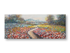 Malovaný obraz na zeď ZEMĚ  100x40 cm