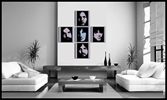Ručně malovaný obraz POP Art Pink Floyd 4 dílná pf | různé velikosti