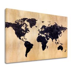 Zlatý dotek na plátně Svět ve zlatě 60x90 cm